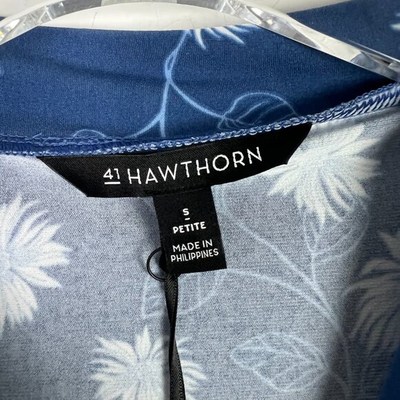 NWT Stitch Fix 41 Hawthorn Sleeveless Floral Split Neck Top Size Small Petite PS - Picture 4 of 10